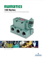 NUMATICS 140 CATALOG 140 SERIES: HIGH FLOW, SOLENOID PILOT OR PILOT ACTUATED VALVES